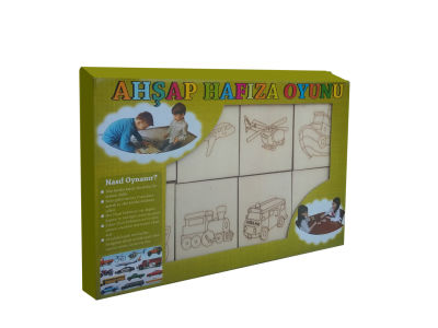  - Ahşap Hafıza Oyunu-Taşıtlar