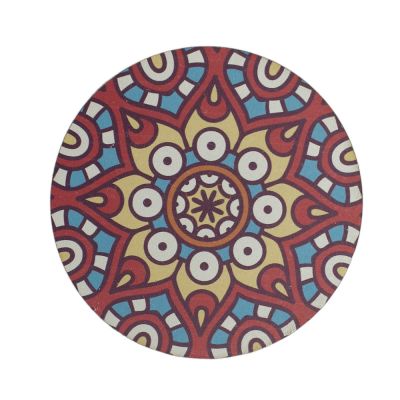 B22 Ahşap Çini Desenli Bardak Altlığı 6'lı