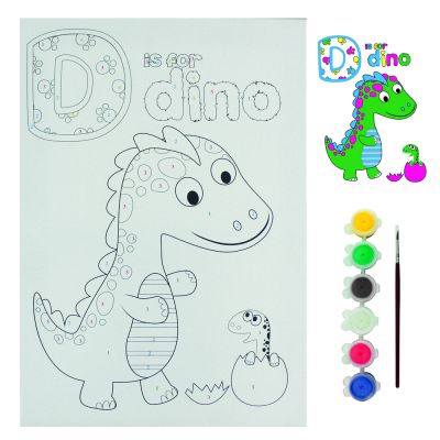  - BTS2 Boyama Tuval Sayılı Set 25x35 Dino