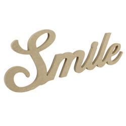 D53 Ahşap Smile Yazısı - Thumbnail