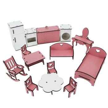 EV10 Pembe Barbie Ev Eşyalı