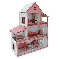 EV10 Pembe Barbie Ev Eşyalı - Thumbnail