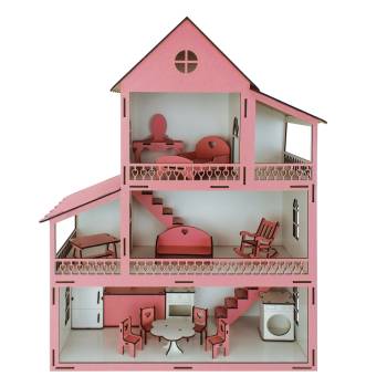 EV10 Pembe Barbie Ev Eşyalı