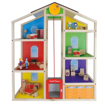 EV19 Ahşap Asansörlü Oyun Evi
