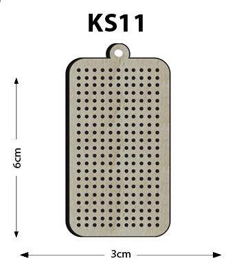 - Ks11 - Dikdörtgen Delikli Kasnak Kolye
