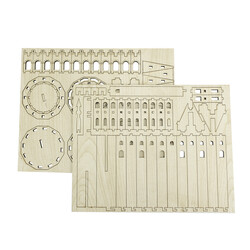 MS9 Ahşap Maket Set Galata Kulesi - Thumbnail