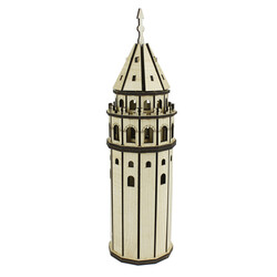 MS9 Ahşap Maket Set Galata Kulesi - Thumbnail