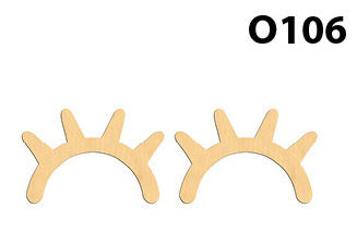  - O106 Kirpik Paket Süs Ahşap Obje