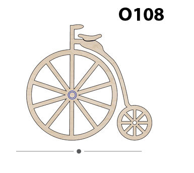  - O108 Ahşap Paket Süs Obje Bisiklet