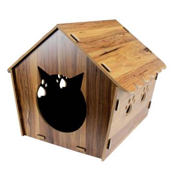  - PS46 Ahşap Kedi Evi