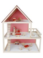 T2002 Ağaç Pembe Barbie Ev 68 cm Demonte - Thumbnail