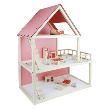 T2002 Ağaç Pembe Barbie Ev 68 cm Demonte