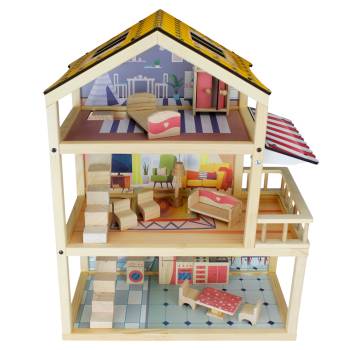 T2003 Doğal Ağaç Çocuk Oyun Evi