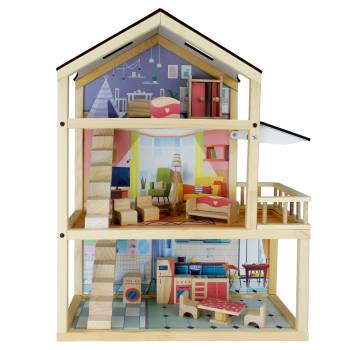 T2003 Doğal Ağaç Çocuk Oyun Evi