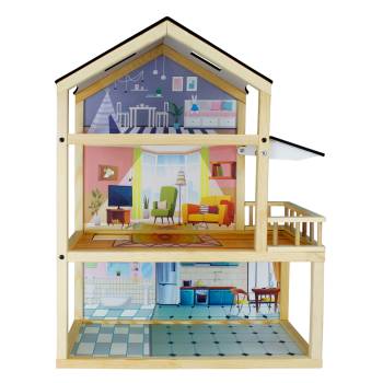 T2003 Doğal Ağaç Çocuk Oyun Evi