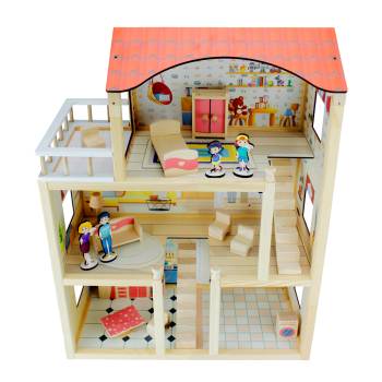 T2004 Doğal Ağaç Çocuk Oyun Evi Demonte