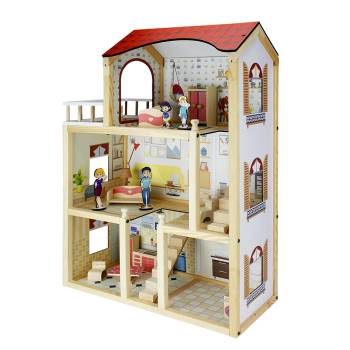 T2004 Doğal Ağaç Çocuk Oyun Evi Demonte