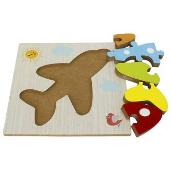 T5004 Ahşap Puzzle Uçak