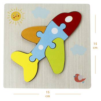  - T5004 Ahşap Puzzle Uçak