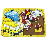 T5005 Ahşap Puzzle Taşıtlar - Thumbnail