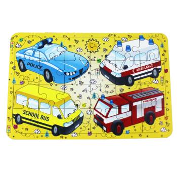  - T5005 Ahşap Puzzle Taşıtlar